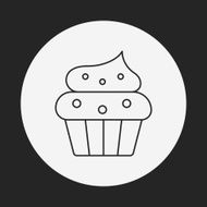 cupcake line icon N4