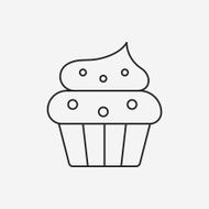 cupcake line icon N5