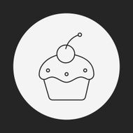 cupcake line icon N8