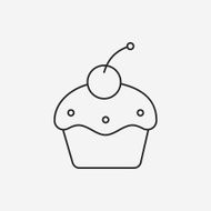 cupcake line icon N9