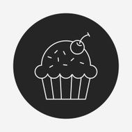 cupcake line icon N10