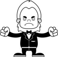 Cartoon Angry Groom Sasquatch N2