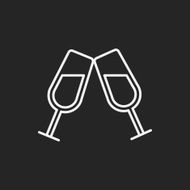 champagne line icon N89