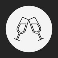 champagne line icon N90