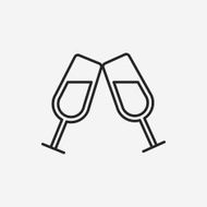 champagne line icon N91