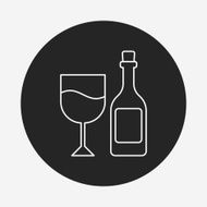 champagne line icon N96