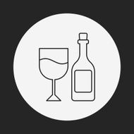 champagne line icon N98