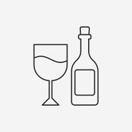 champagne line icon N99
