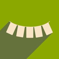 Flat with shadow icon and mobile applacation garland N6