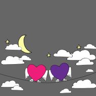 Couple of hearts night