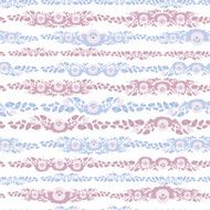 Vintage shabby Chic Seamless pattern flowers leaves blue pink