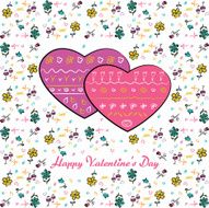 Valentine with two hearts