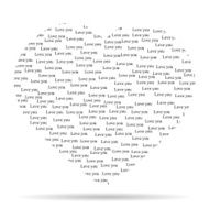 Heart with the words vector illustration N2