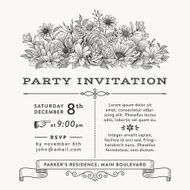 Floral Party Invitation N2