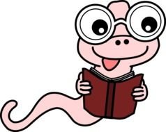 Bookworm Book as a graphic illustration