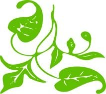 Moldura Folhas Single Leaf At Clkercom Vector