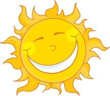 Smiling sun face clipart