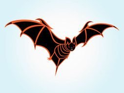 Moon Halloween Bat drawing