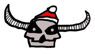 marker drawn skull with horns