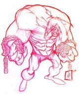 Ninja monster Drawing