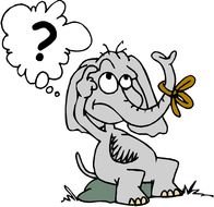 thinking elephant