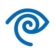 drawn blue eye silhouette