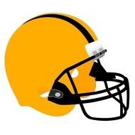 Football yellow helmet drawing