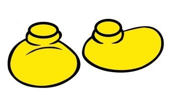 Mickey Mouse Yellow Shoes drawing