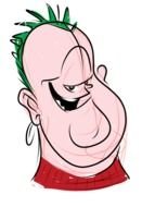 pink fat face drawing