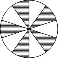 grey Fraction Circles drawing