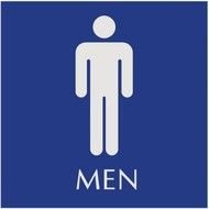 blue square male sign