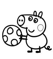 black and white picture peppa pig