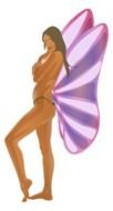 fairy with pink wings as a picture for clipart