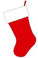 isolated Christmas stocking