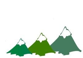 Three high mountains clipart
