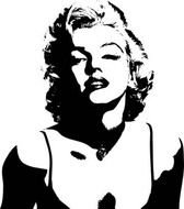 Marilyn Monroe Silhouette 4 Vinyl Decal