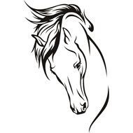 Clipart of a Horse's Head