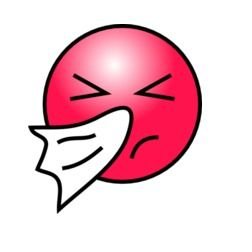 Smiley Face Sneezing Vector