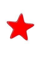 red star on the white background