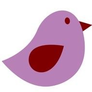 Purple Love Birds drawing