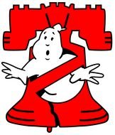 sign of Ghostbusters on the phone