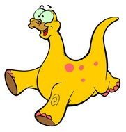funny dinosaur as graphic illustration