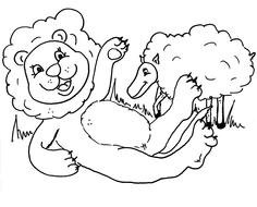 Lion And The Lamb drawing