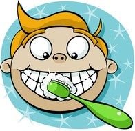 cartoon elvis brushes his teeth
