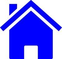 Simple Blue House At Clkercom Vector Online