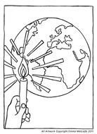 the candle and the planet drawing