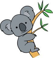 Clip art of cartoon koala