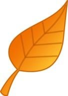 Clip art of the yellow leaf