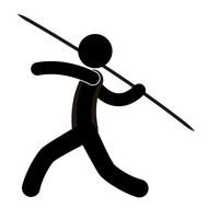 Javelin Throw Silhouette Vector Online Royalty