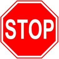 isolated red stop sign